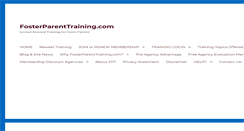 Desktop Screenshot of fosterparenttraining.com