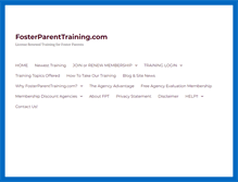 Tablet Screenshot of fosterparenttraining.com